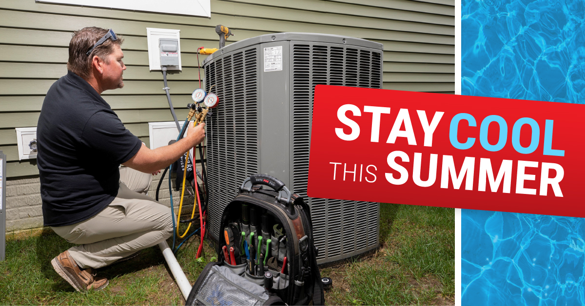 HVAC repair image with Stay Cool This Summer