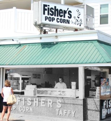 Fisher's popcorn on boardwalk