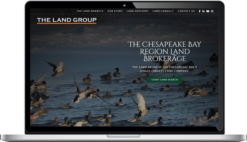 The Land Group website mockup The Land Group website mockup