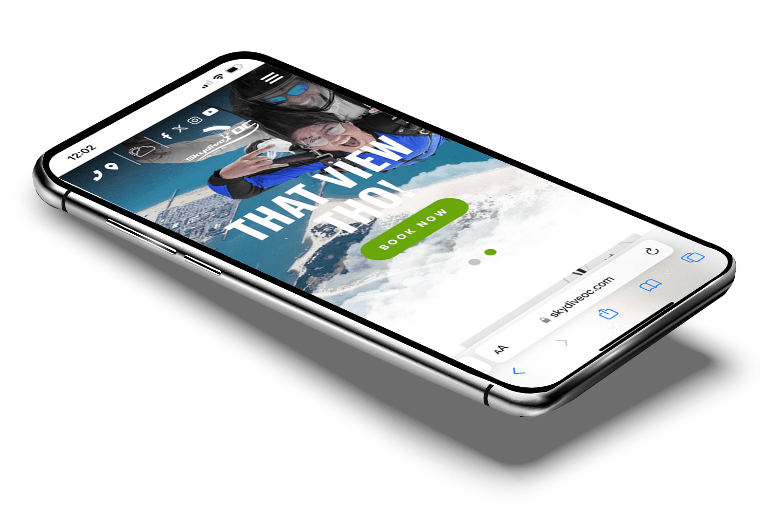 skydive oc mobile device mockup skydive oc mobile device mockup