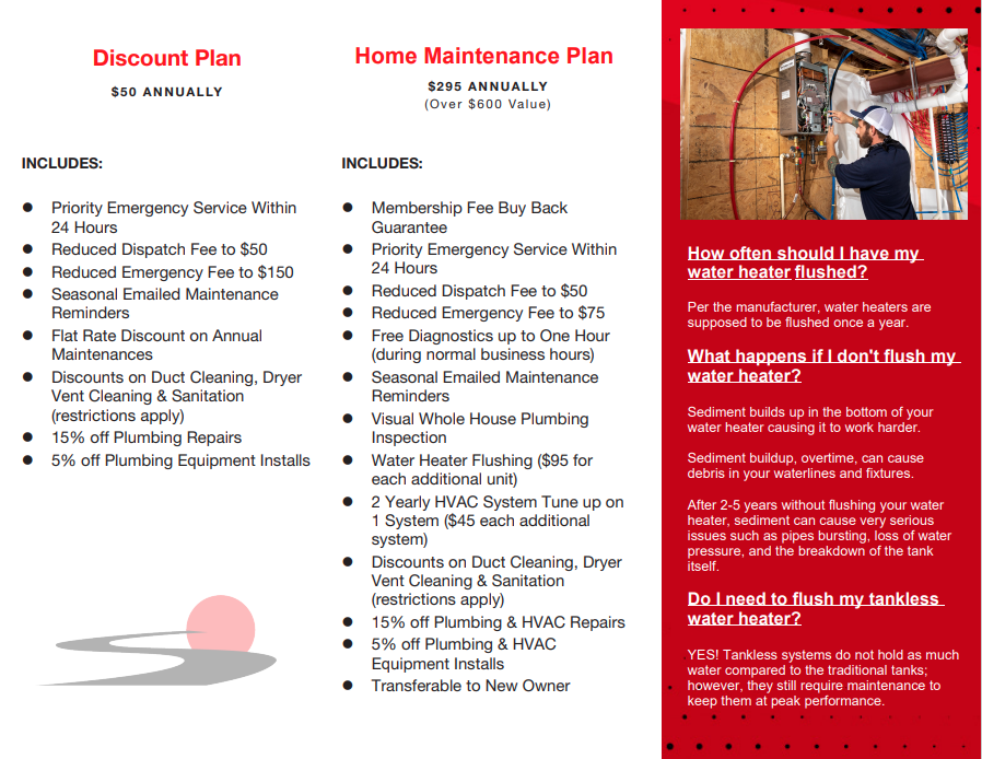 Brochure with branding and text for CHS